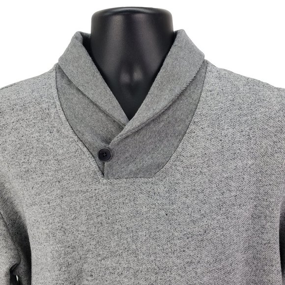 UNTUCKit Men’s Sweater XL Heather Gray Cowl Neck Pullover Casual Cotton Comfort - Picture 4 of 7